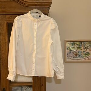 Baukjen 100% cotton ruffle button up shirt | UK size 10, US size 6